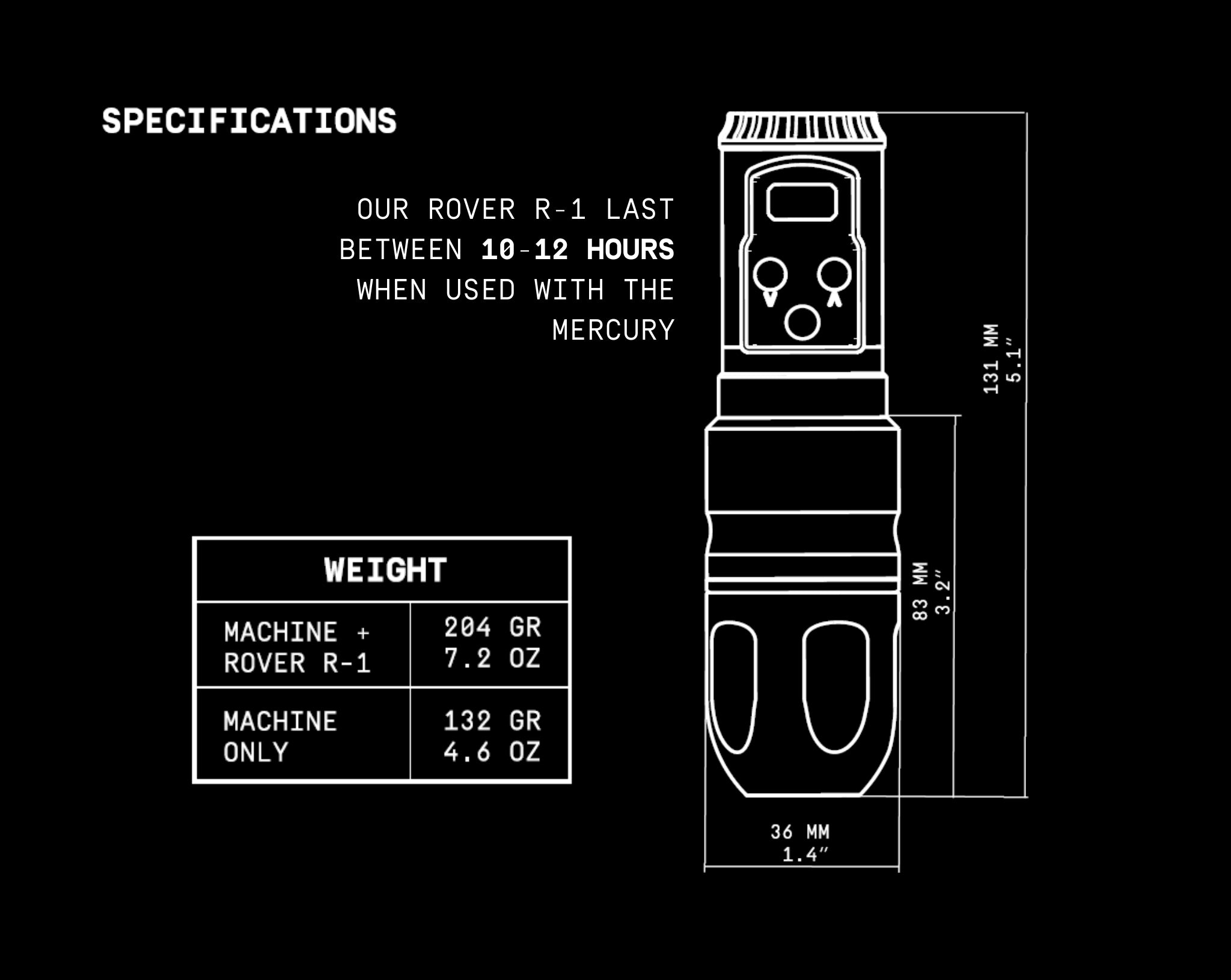 Wireless Tattoo Pen Machine | Mercury M-1 | MUSOTOKU